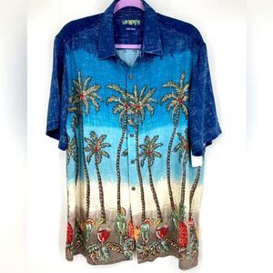 NWT Campia Sport Golf Theme Hawaiian Shirt SZ L